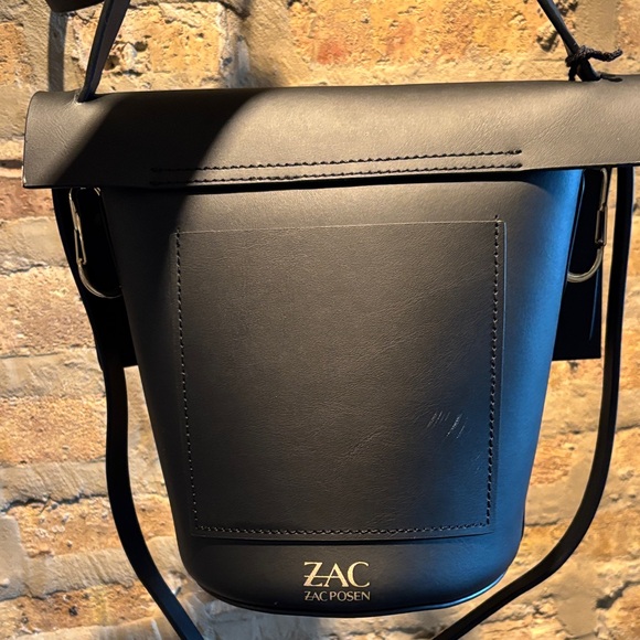 Zac Posen Black Leather Crossbody Bag - Picture 2 of 8